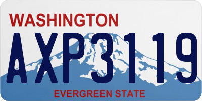 WA license plate AXP3119
