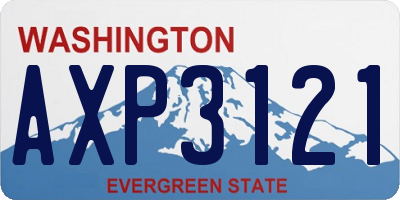 WA license plate AXP3121