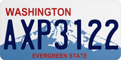 WA license plate AXP3122