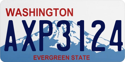 WA license plate AXP3124