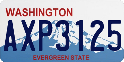 WA license plate AXP3125