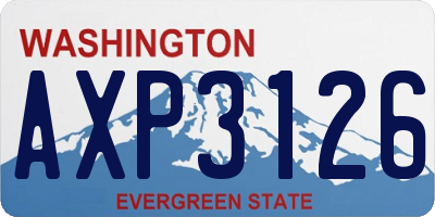WA license plate AXP3126