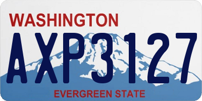 WA license plate AXP3127