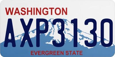 WA license plate AXP3130