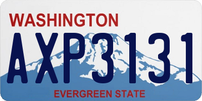 WA license plate AXP3131