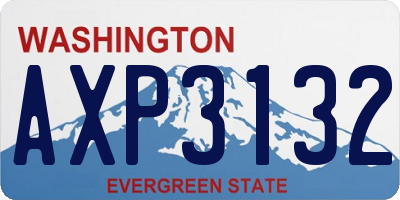 WA license plate AXP3132