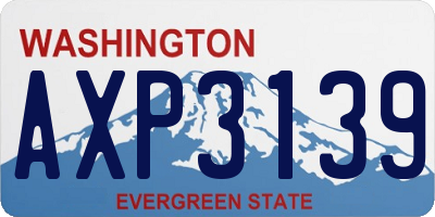 WA license plate AXP3139