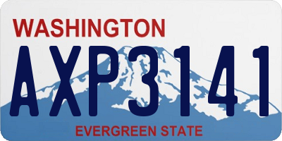 WA license plate AXP3141