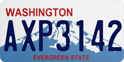 WA license plate AXP3142