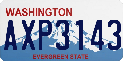 WA license plate AXP3143
