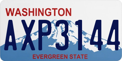 WA license plate AXP3144