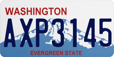 WA license plate AXP3145