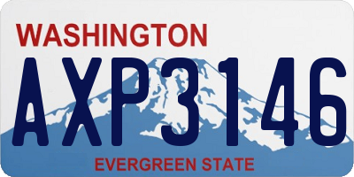 WA license plate AXP3146
