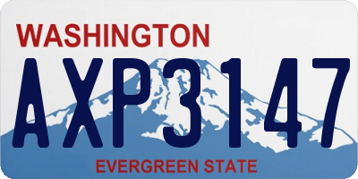 WA license plate AXP3147