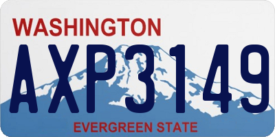 WA license plate AXP3149