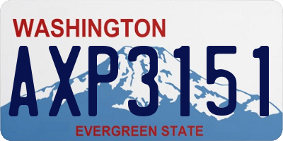 WA license plate AXP3151