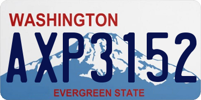 WA license plate AXP3152
