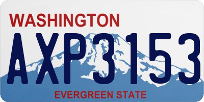 WA license plate AXP3153
