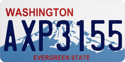 WA license plate AXP3155