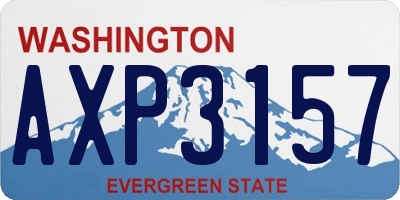 WA license plate AXP3157