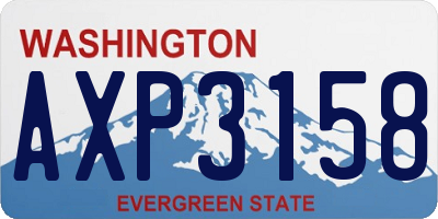 WA license plate AXP3158