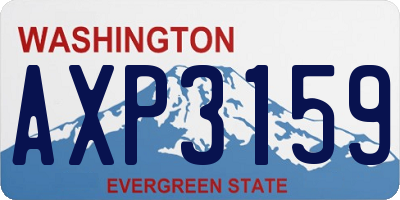 WA license plate AXP3159