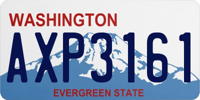 WA license plate AXP3161