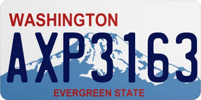 WA license plate AXP3163