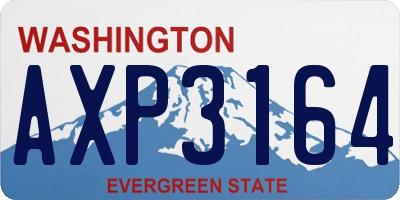 WA license plate AXP3164