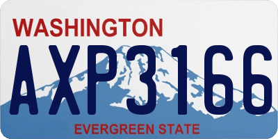 WA license plate AXP3166