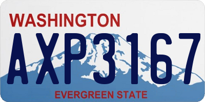 WA license plate AXP3167