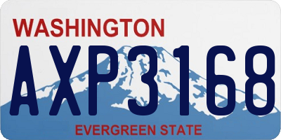 WA license plate AXP3168