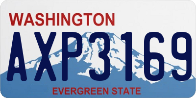 WA license plate AXP3169