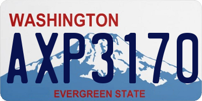 WA license plate AXP3170