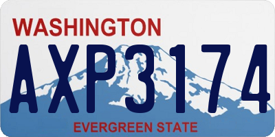 WA license plate AXP3174