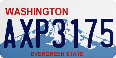 WA license plate AXP3175