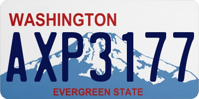 WA license plate AXP3177