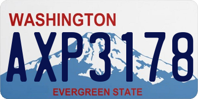 WA license plate AXP3178