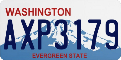 WA license plate AXP3179
