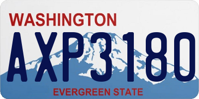 WA license plate AXP3180