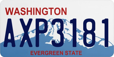 WA license plate AXP3181
