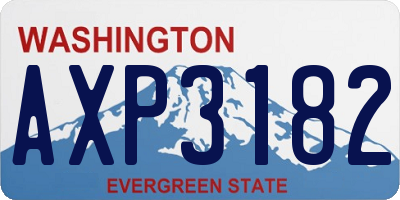 WA license plate AXP3182