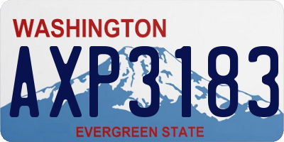 WA license plate AXP3183