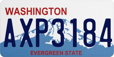 WA license plate AXP3184
