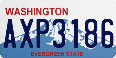 WA license plate AXP3186