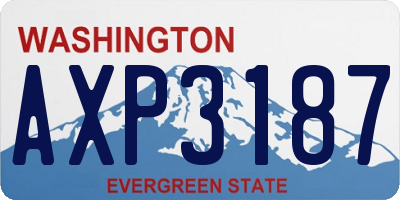WA license plate AXP3187