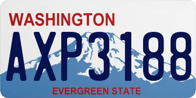WA license plate AXP3188