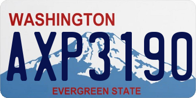 WA license plate AXP3190