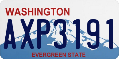 WA license plate AXP3191