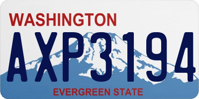 WA license plate AXP3194